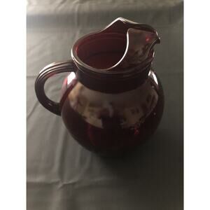 Vintage Anchor Hocking Royal Ruby Red Pitcher Excellent Condition